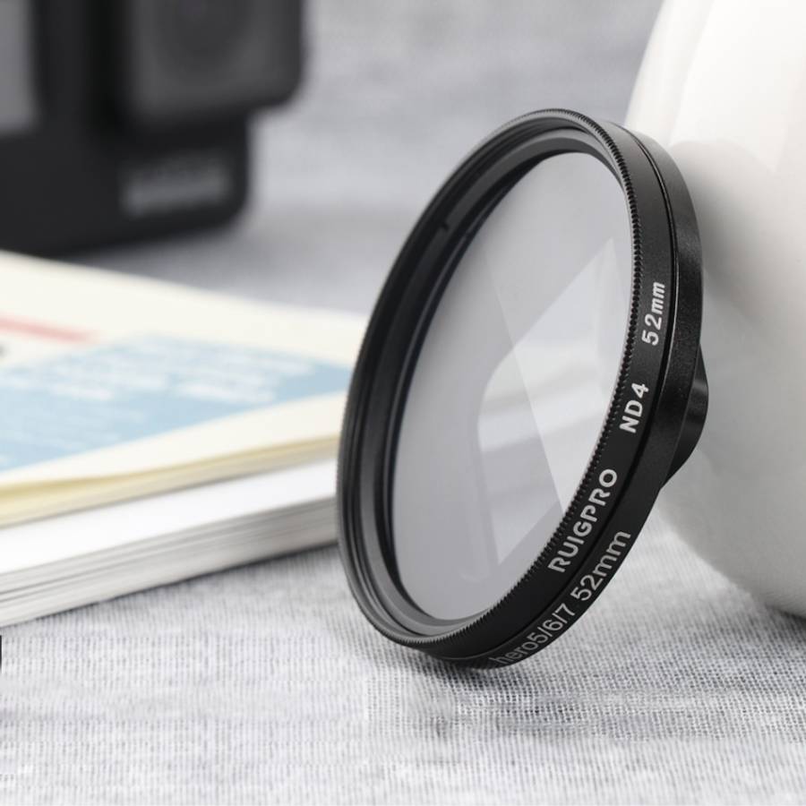 RUIGPRO for GoPro HERO 7/6 /5 Professional 52mm ND4 Lens Filter with Filter Adapter Ring &amp; Le...