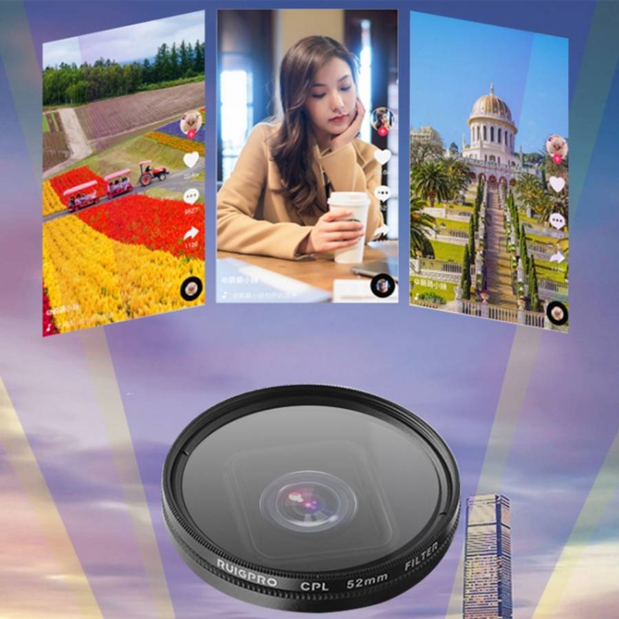 RUIGPRO for GoPro HERO 7/6 /5 Professional 52mm ND4 Lens Filter with Filter Adapter Ring &amp; Le...