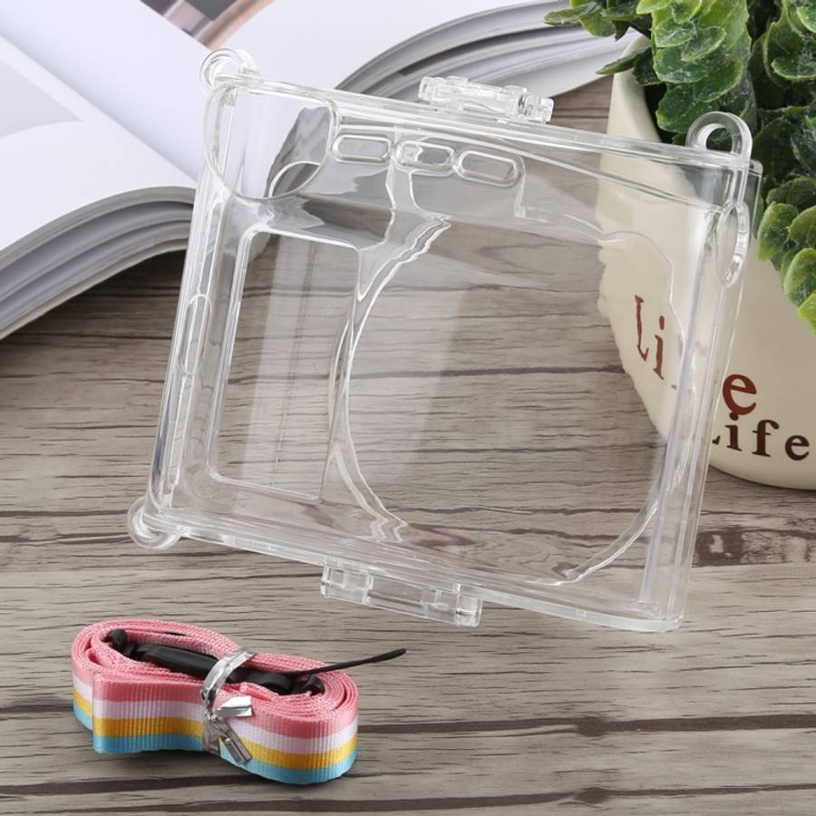 Protective Crystal Shell Case with Strap for FUJIFILM instax mini 90, For FUJIFILM instax mini 90