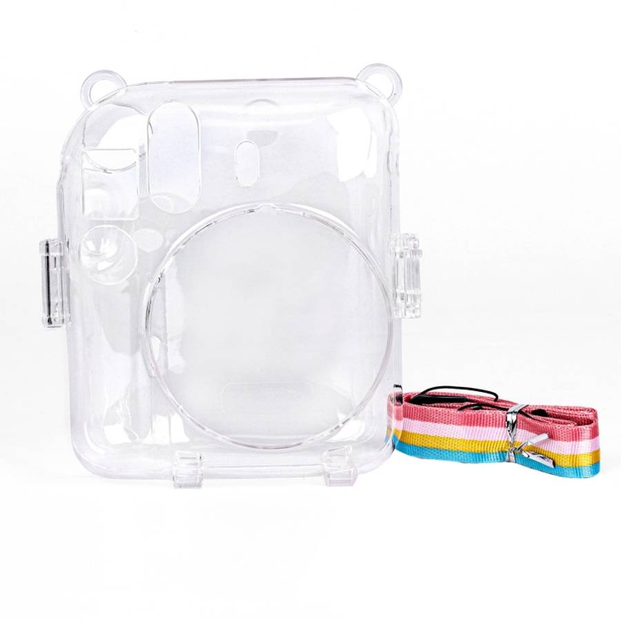 For FUJIFILM Instax mini 12 Crystal Hard Case Camera Bag with Shoulder Strap, For FUJIFILM Instax...
