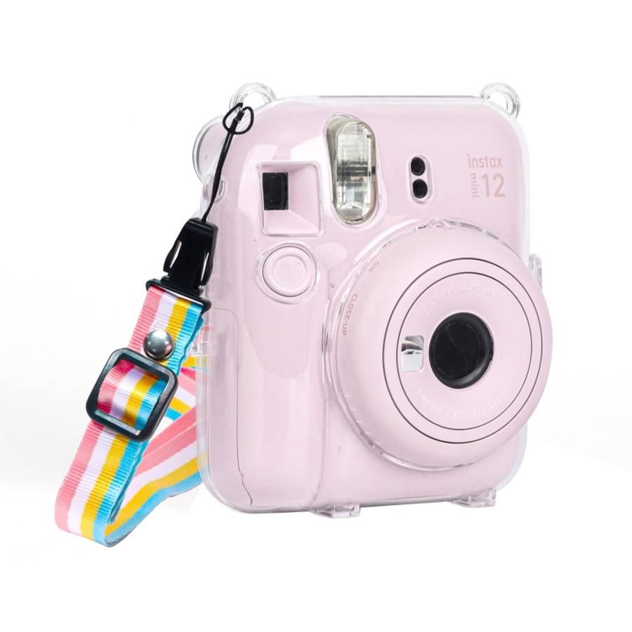 For FUJIFILM Instax mini 12 Crystal Hard Case Camera Bag with Shoulder Strap, For FUJIFILM Instax...