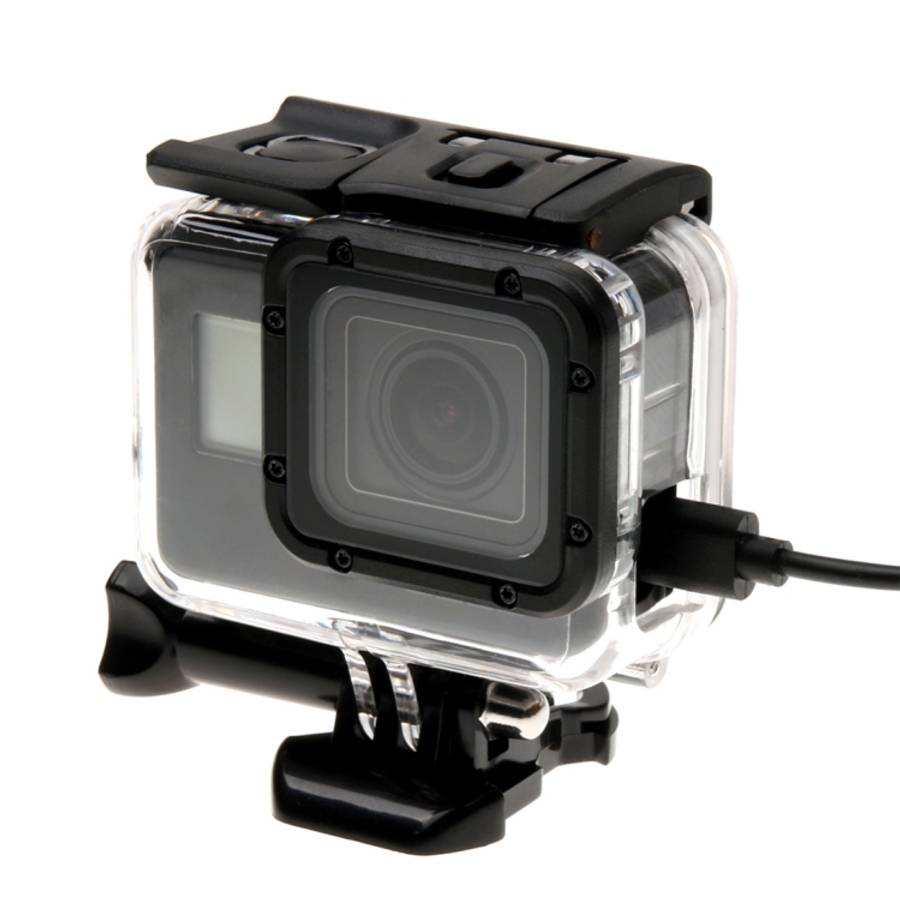 For GoPro HERO6 /5 Skeleton Housing Protective Case + Hollow Back Cover with Buckle Basic Mount &...