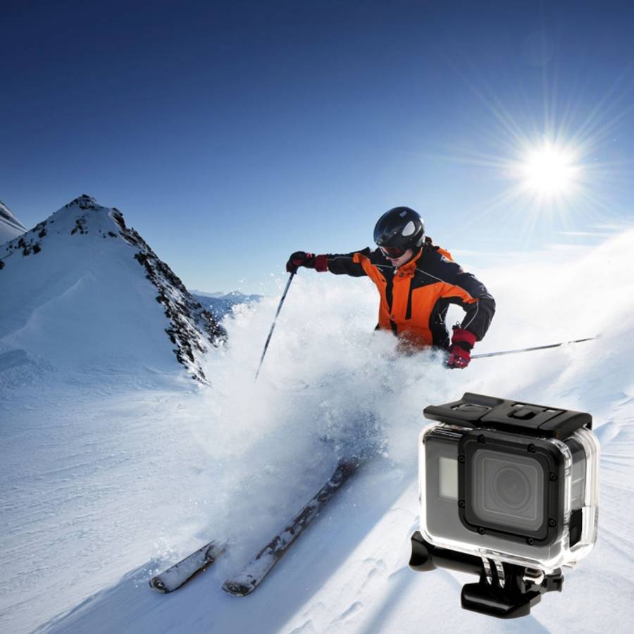For GoPro HERO6 /5 Skeleton Housing Protective Case + Hollow Back Cover with Buckle Basic Mount &...