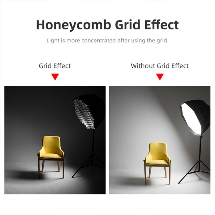TRIOPO S65 Diameter 65cm Honeycomb Grid Octagon Softbox Reflector Diffuser for Studio Speedlite F...
