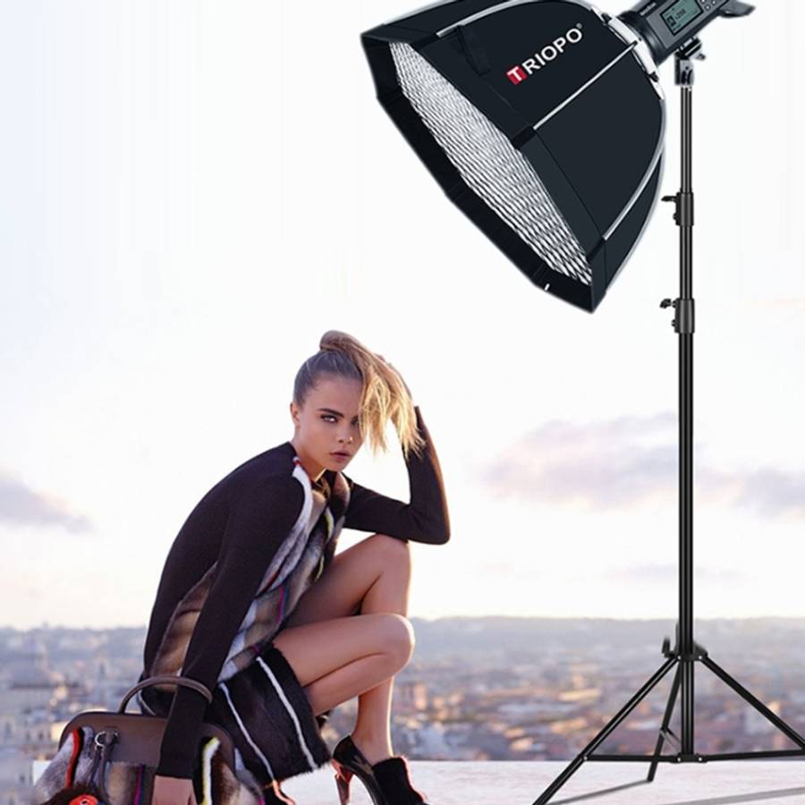TRIOPO S65 Diameter 65cm Honeycomb Grid Octagon Softbox Reflector Diffuser for Studio Speedlite F...