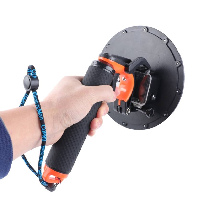 Shutter Trigger + Dome Port Lens Transparent Cover + Floating Hand Grip Diving Buoyancy Stick wit...