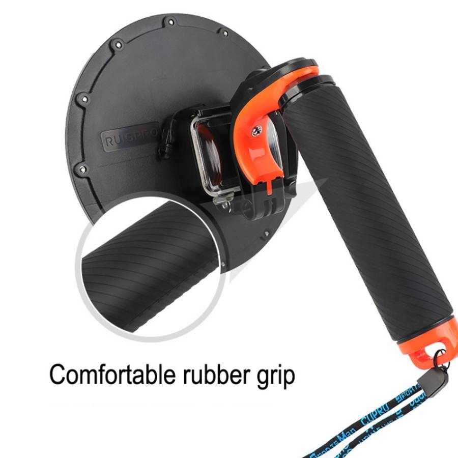 Shutter Trigger + Dome Port Lens Transparent Cover + Floating Hand Grip Diving Buoyancy Stick wit...