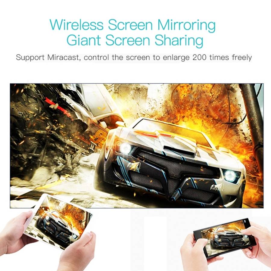 Wejoy L6 5 inch 200 ANSI Lumen 1920 x 1080P Android 6.0 HD Bluetooth 4.0 WiFi HD Smart Projector,...
