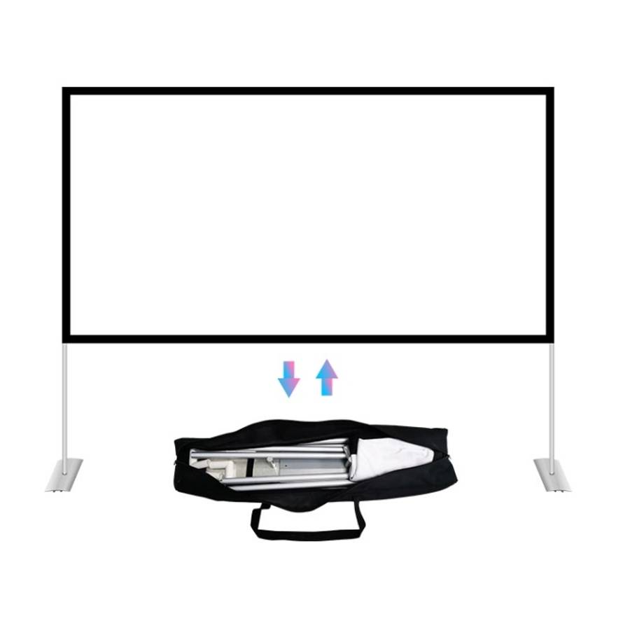 Outdoor Bracket Folding Polyester Projector Film Curtain, Size: 100 inch (16:9)