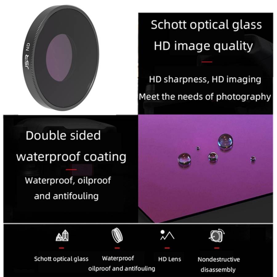 JSR 4 in 1 ND8PL / ND16PL / ND32PL / ND64 PL Lens Filter For DJI Osmo Action 3