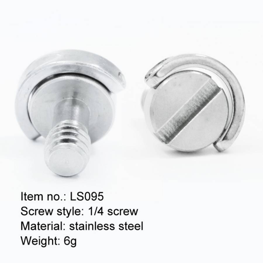 BEXIN LS095 2 PCS D Ring Screws Camera Plate Mount 1/4 inch Quick Release Screws