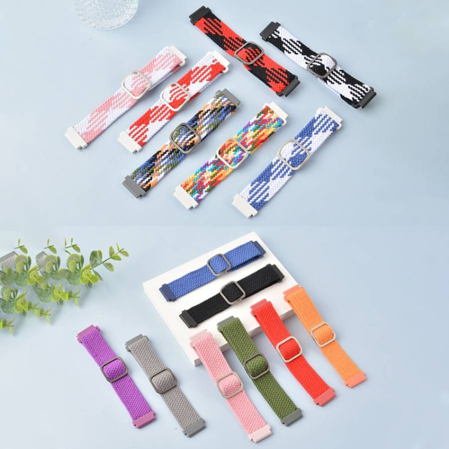 Universal Adjustable Nylon Braided Elasticity Replacement Strap Watchband, 20mm, 22mm