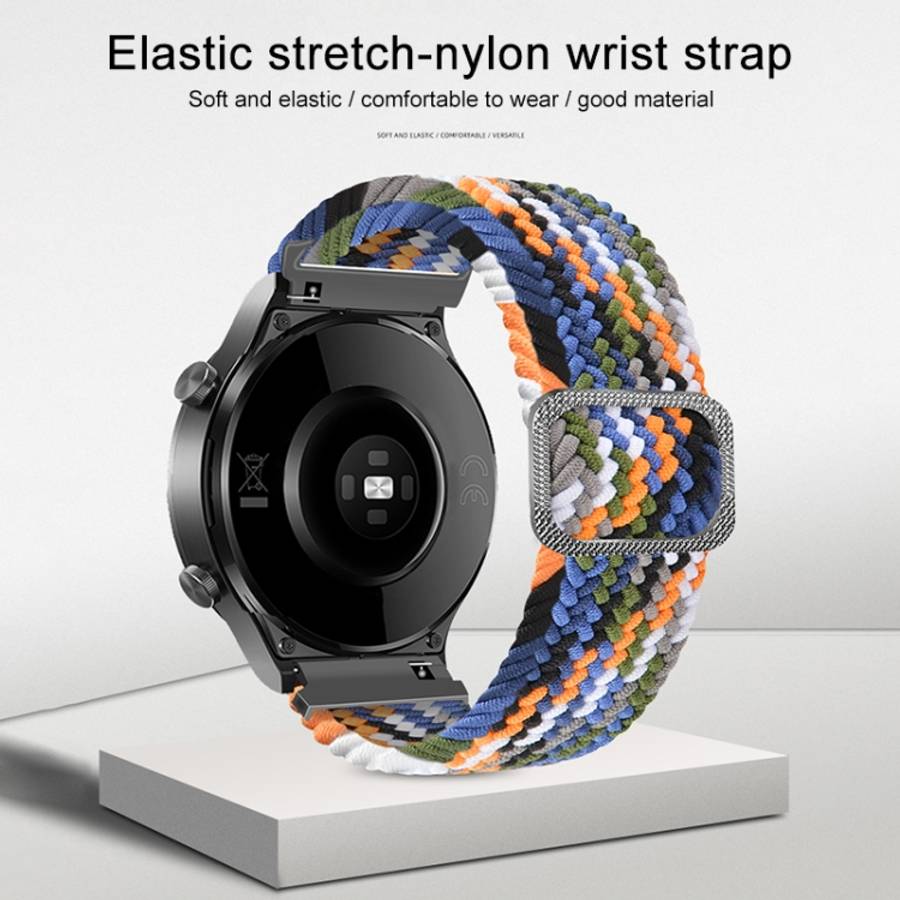 Universal Adjustable Nylon Braided Elasticity Replacement Strap Watchband, 20mm, 22mm