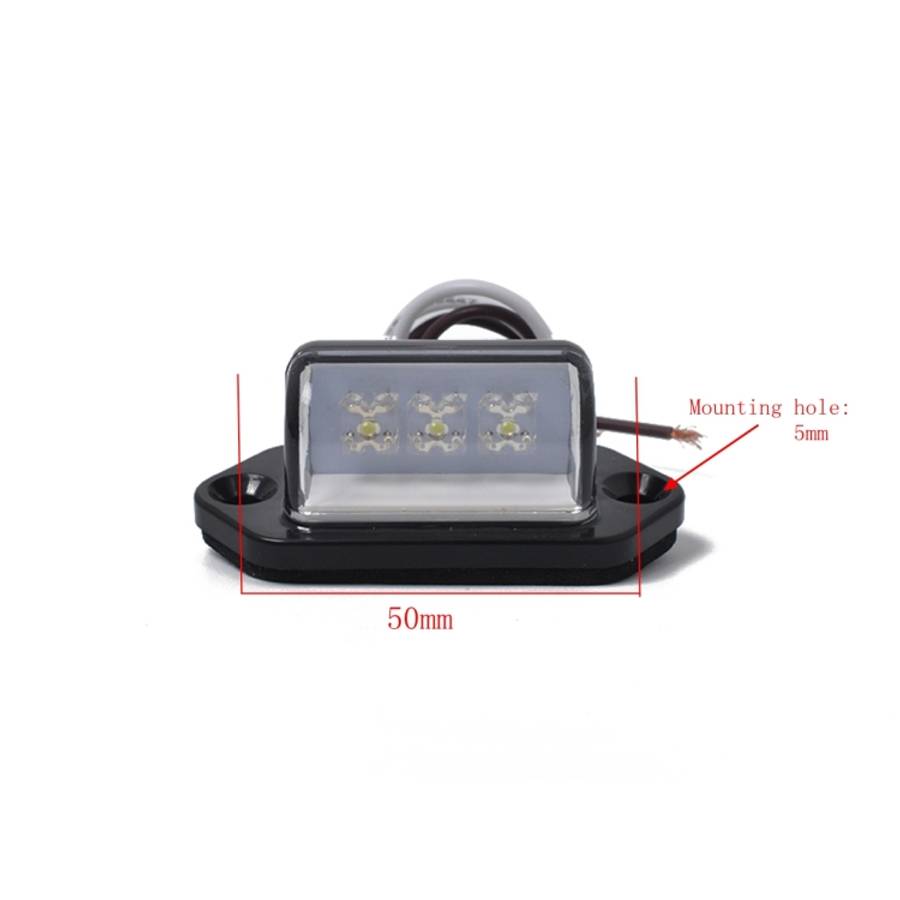 A5662  Truck Trailer Lorry 12V 3LEDs Number Licence Plate Light Rear Tail Lamp