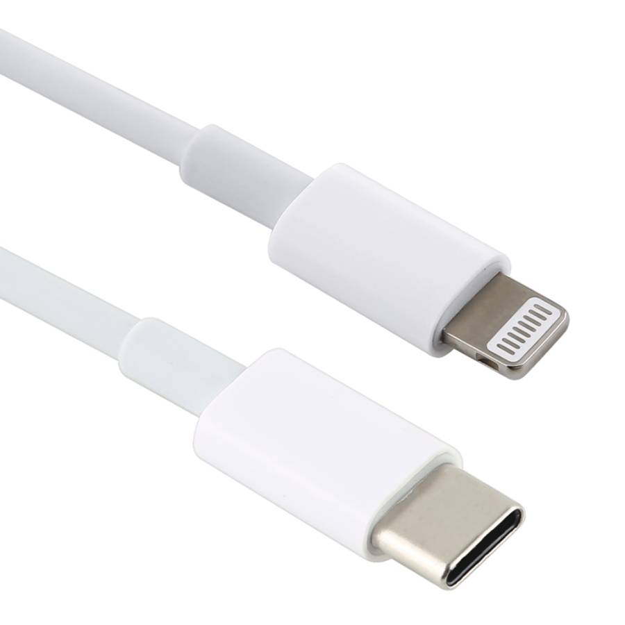 12W 5V/2A USB-C / Type-C to 8 Pin PD Fast Charging Cable for iPhone, iPad, Cable Length: 1m