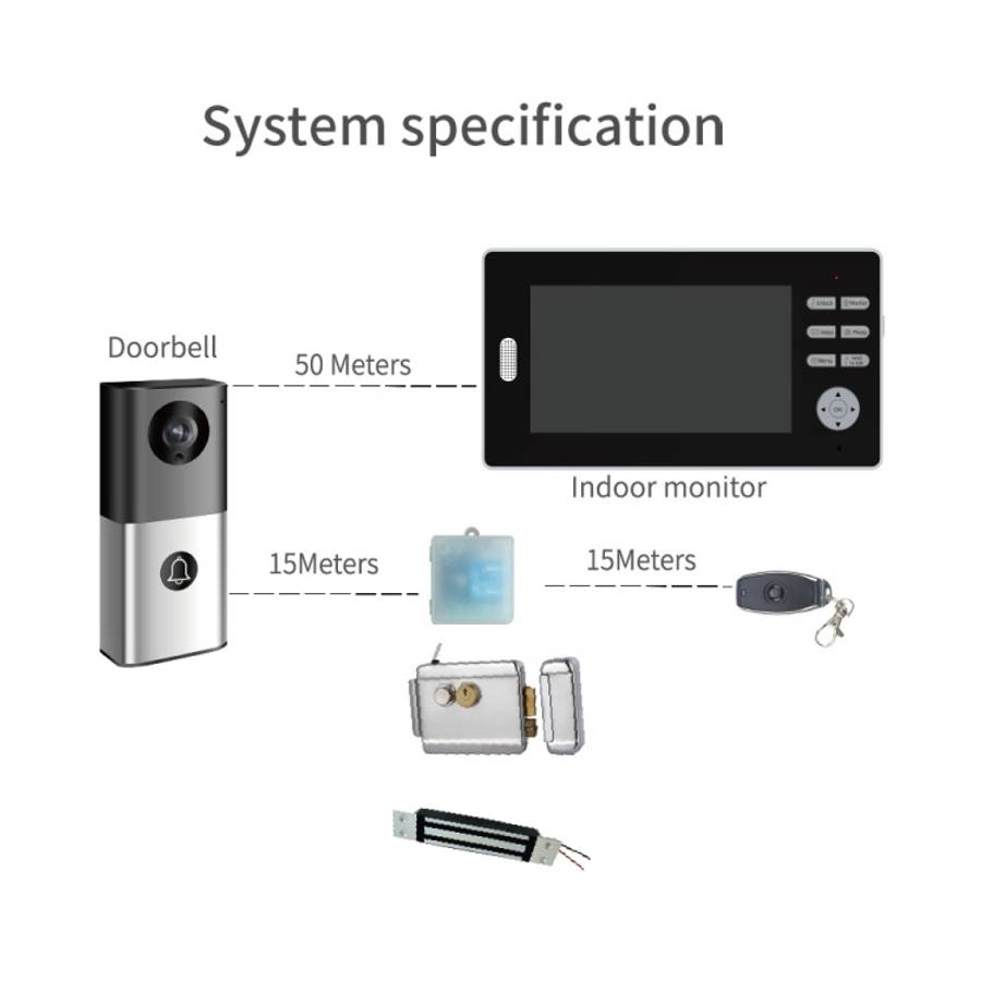 2.4G Wireless Video Doorbell 720P Support Night Vision &amp; Talk &amp; Monitor