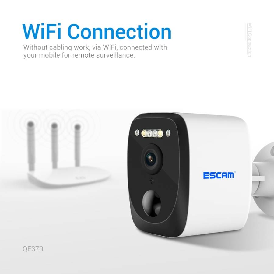 ESCAM QF370 3MP Cloud Storage PT WIFI Solar Panel IP Camera with PIR Alarm Support Night Vision &...