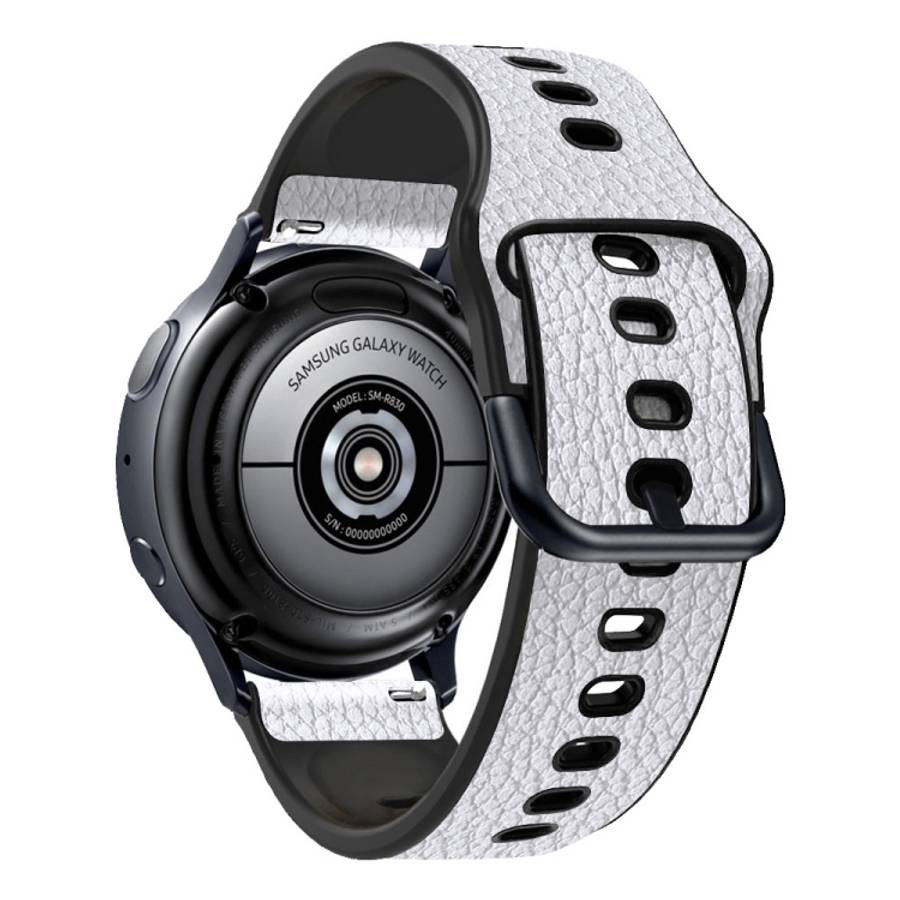 Universal TPU Litchi Texture Leather Watch Band, 20mm, 22mm