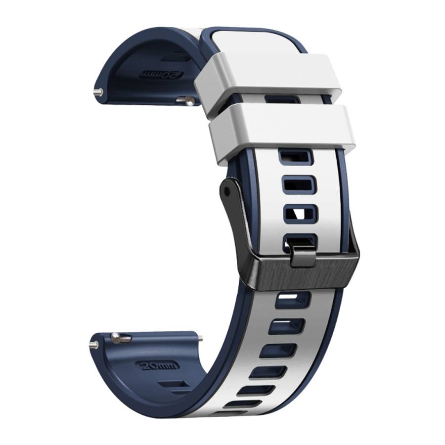 Universal Two Color Silicone Watch Band, 20mm, 22mm