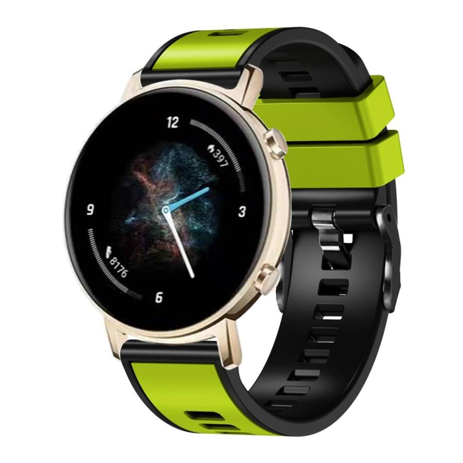 Universal Two Color Silicone Watch Band, 20mm, 22mm