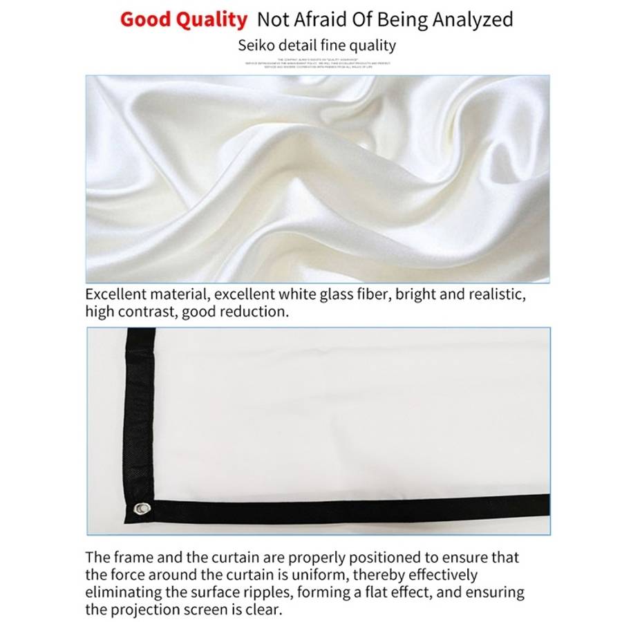 Simple Folding Thin Polyester Projector Film Curtain, 30 inch 16:9, 150 inch 4:3, 180 inch 16:9, ...