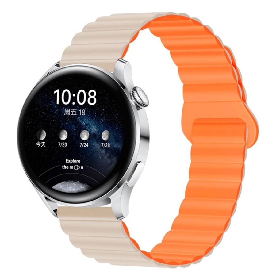 Two Color Magnetic Silicone Watch Band, 20mm