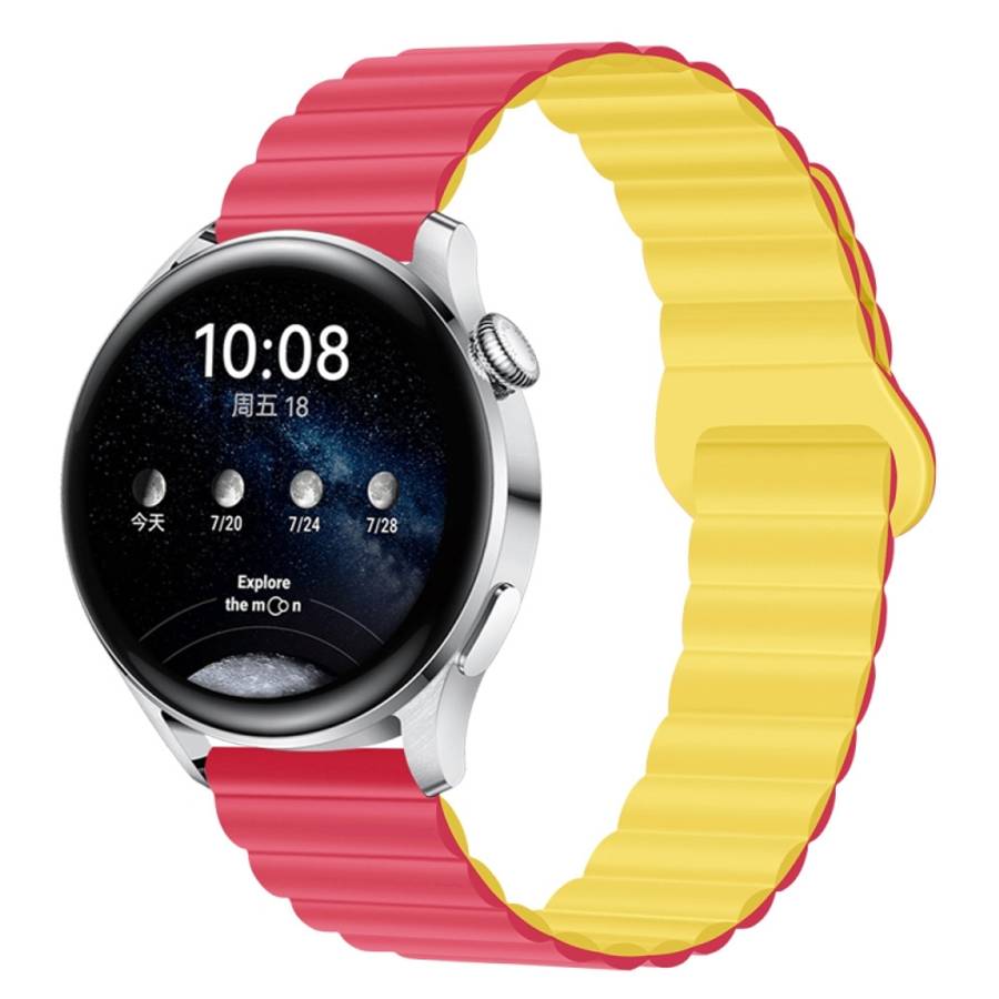 Two Color Magnetic Silicone Watch Band, 20mm