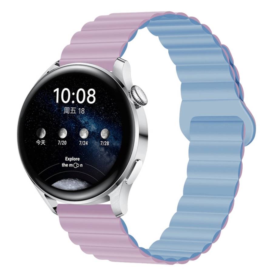 Two Color Magnetic Silicone Watch Band, 20mm