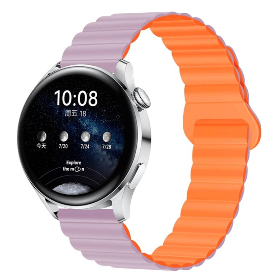 Two Color Magnetic Silicone Watch Band, 20mm