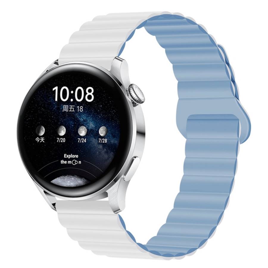 Two Color Magnetic Silicone Watch Band, 22mm