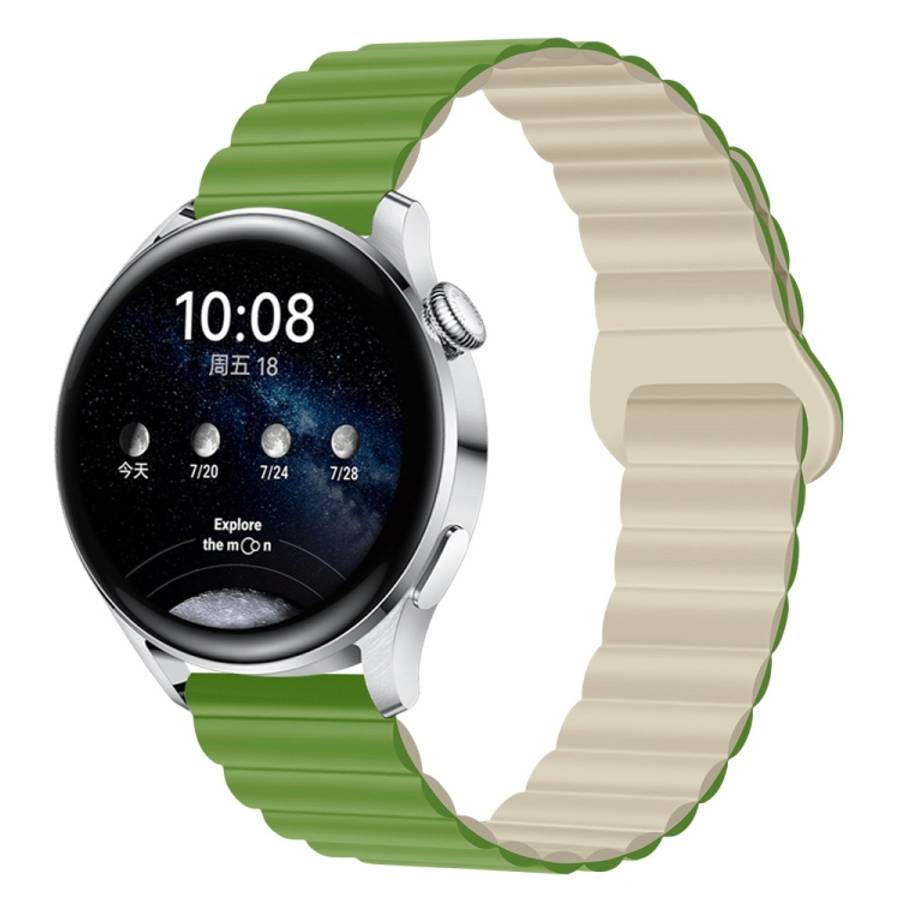 Two Color Magnetic Silicone Watch Band, 22mm