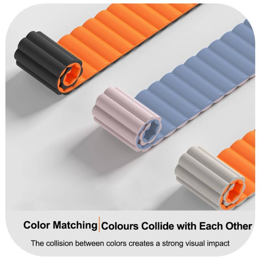 Two Color Magnetic Silicone Watch Band, 20mm