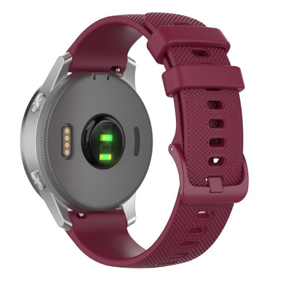 xDfind Small Plaid Solid Color Silicone Watch Band, 18mm For Garmin Venu 2S / Move 3S / Active S,...