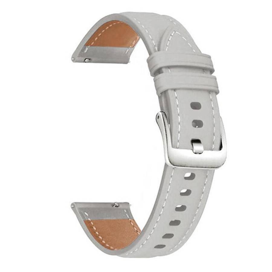 xDfind Flat Head Black Shark Fine Grain Leather Watch Band, 20mm, 22mm