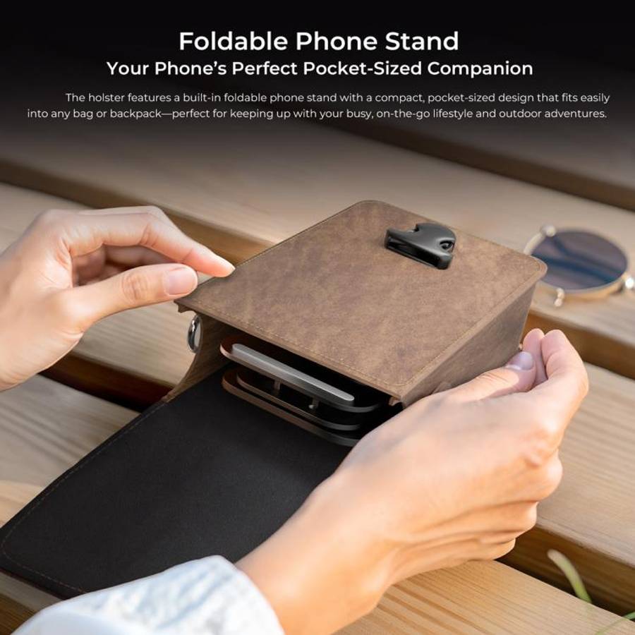 OUKITEL Portable Vertical Phone Waist Bag Desktop Metal Phone Holder Kit