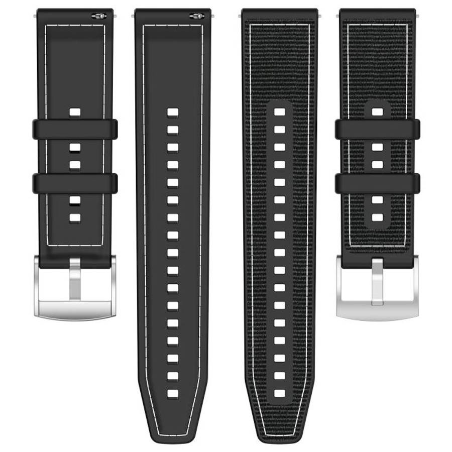 xDfind Hybrid Nylon Braid Silicone Watch Band, 20mm, 22mm