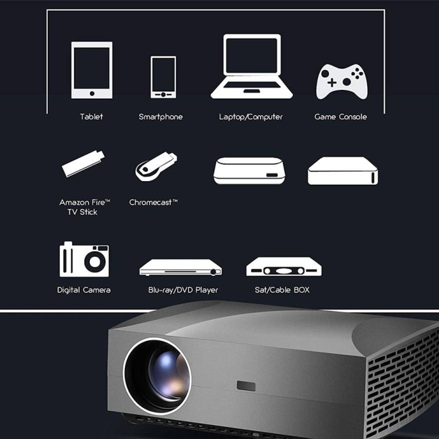 VIVIBRIGHT F30UP 1920x1080 4200 Lumens Portable Home Theater Wireless Smart Projector, Android Ve...