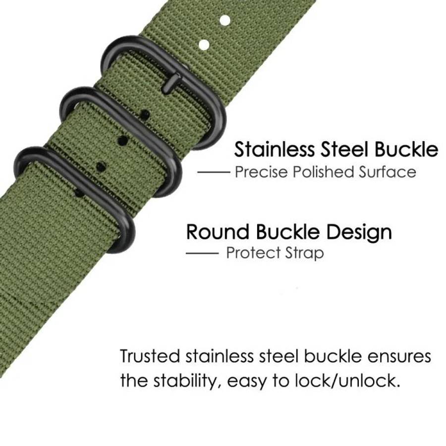 xDfind Ring Buckle Nylon Canvas Watch Band, 18mm, 22mm, 20mm, 24mm