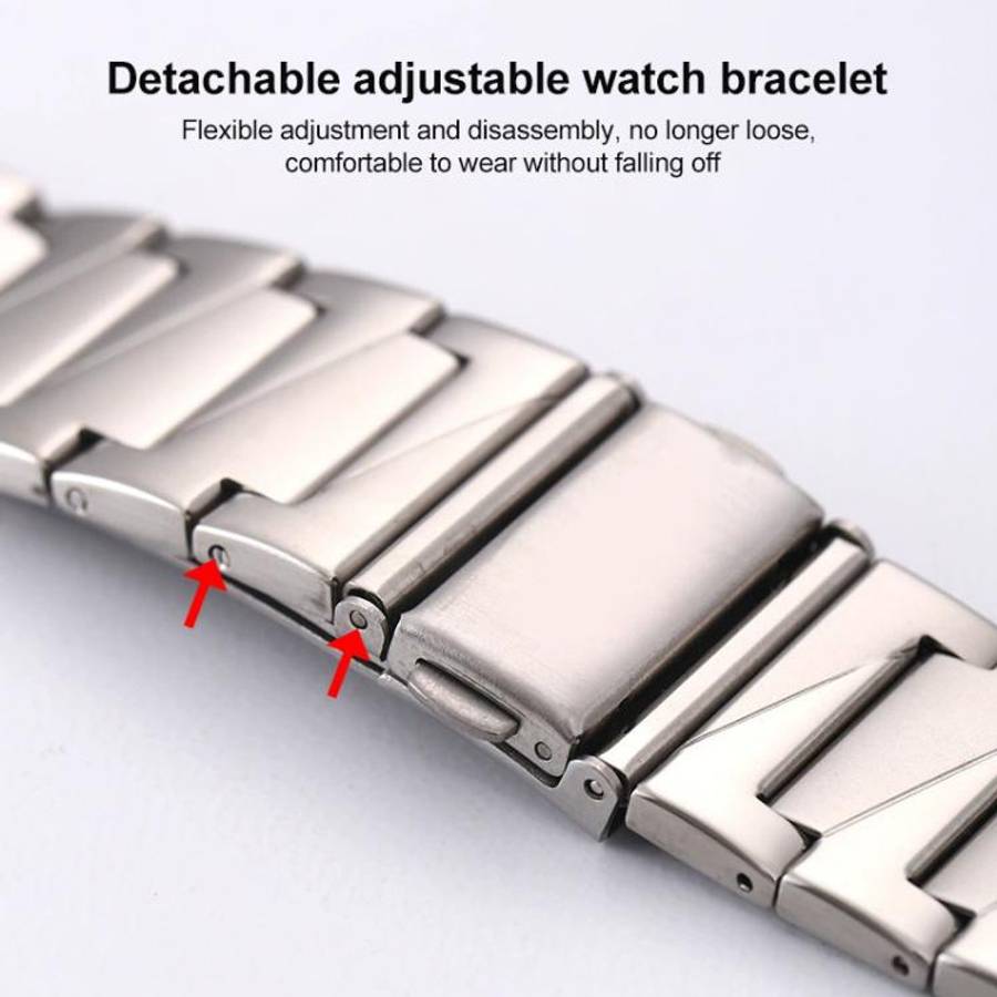 xDfind Stepped Stainless Steel Watch Band, 22mm