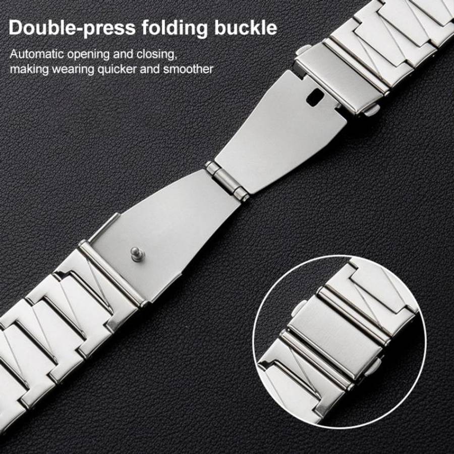 xDfind Stepped Stainless Steel Watch Band, 22mm
