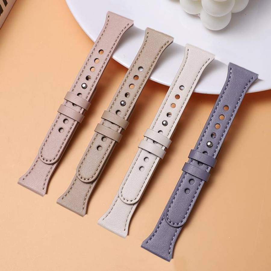 xDfind Double Ring Single Rivet Genuine Leather Watch Band, 20mm, 22mm