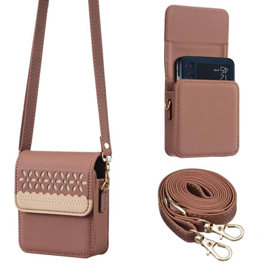 BFB13 BINFEN Color Flowers Crossbody Flip Phone Leather Bag