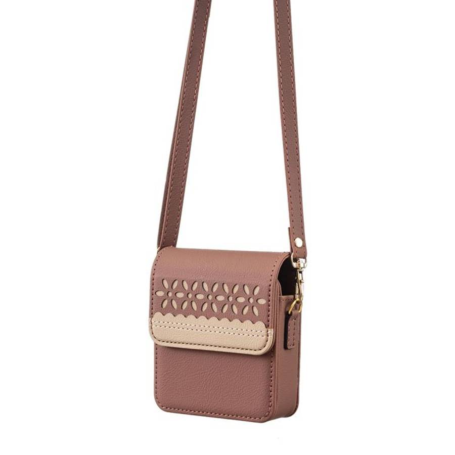 BFB13 BINFEN Color Flowers Crossbody Flip Phone Leather Bag