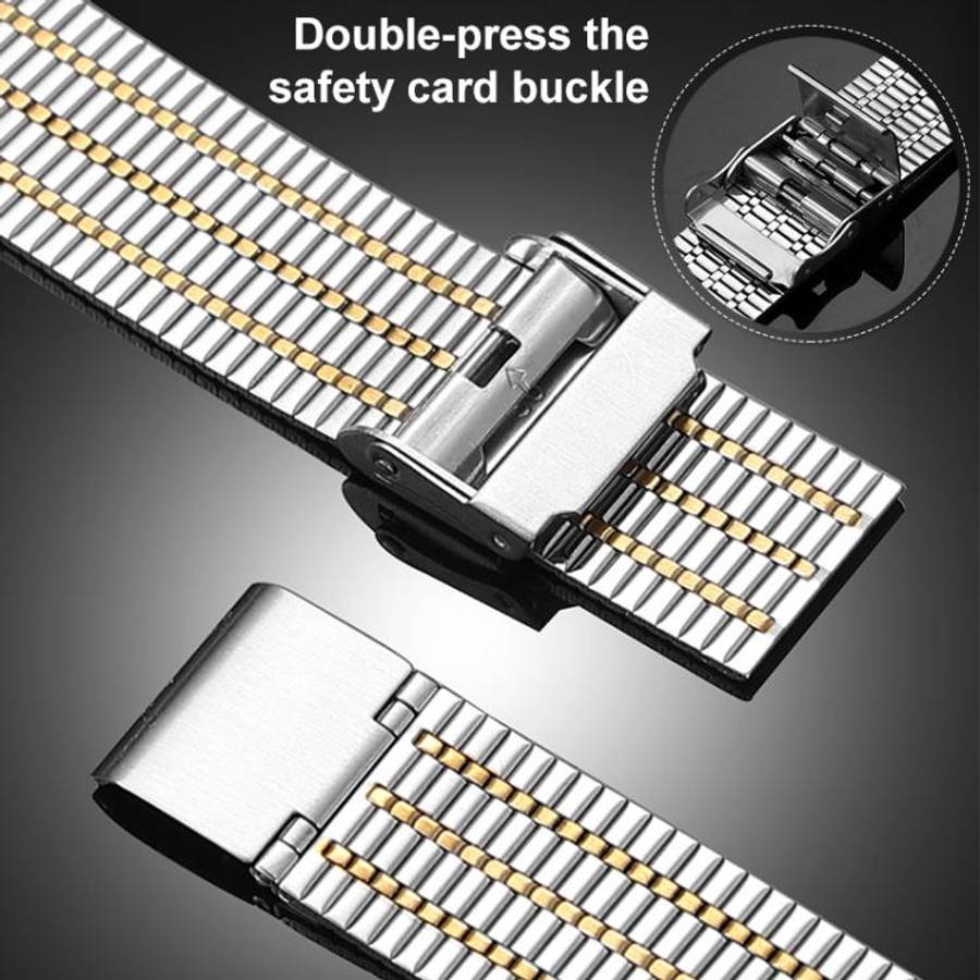 xDfind Seven Beads Buckle Stainless Steel Watch Band, 20mm, 22mm