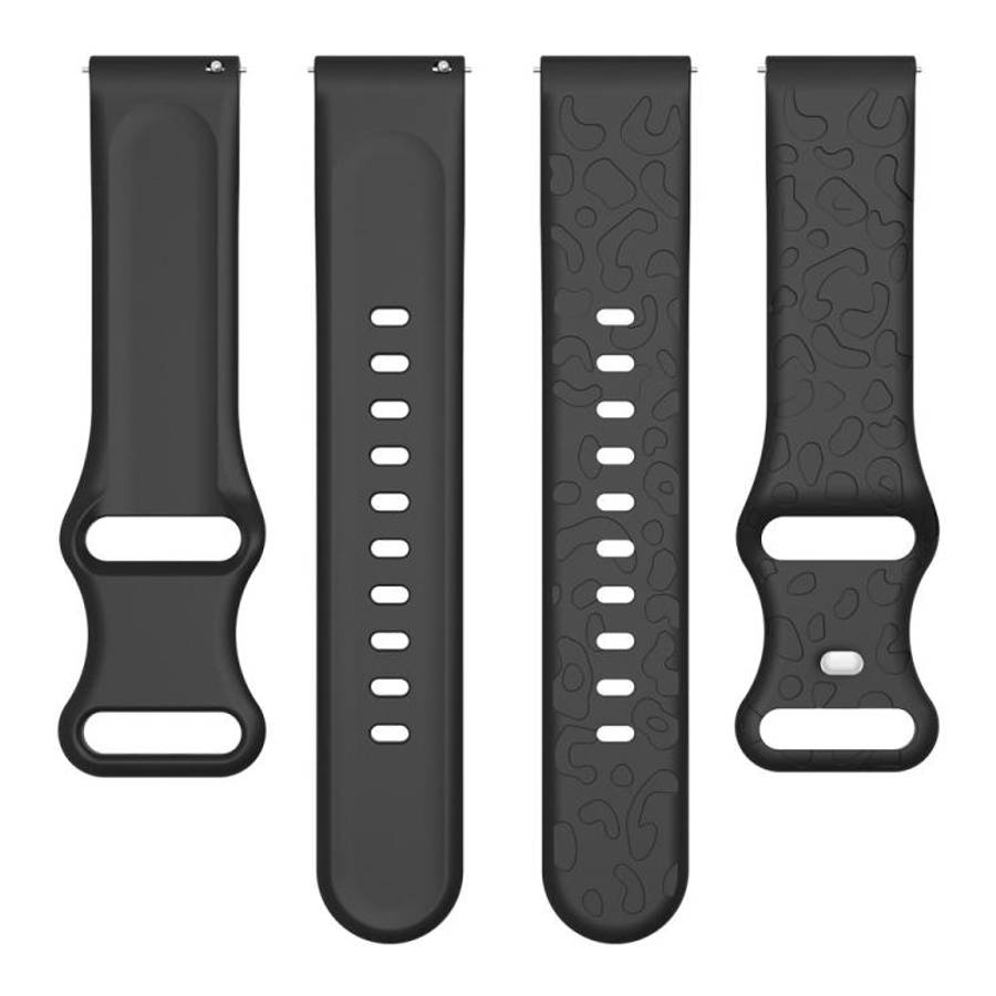 xDfind Leopard Print Silicone Watch Band, 18mm, 20mm, 22mm