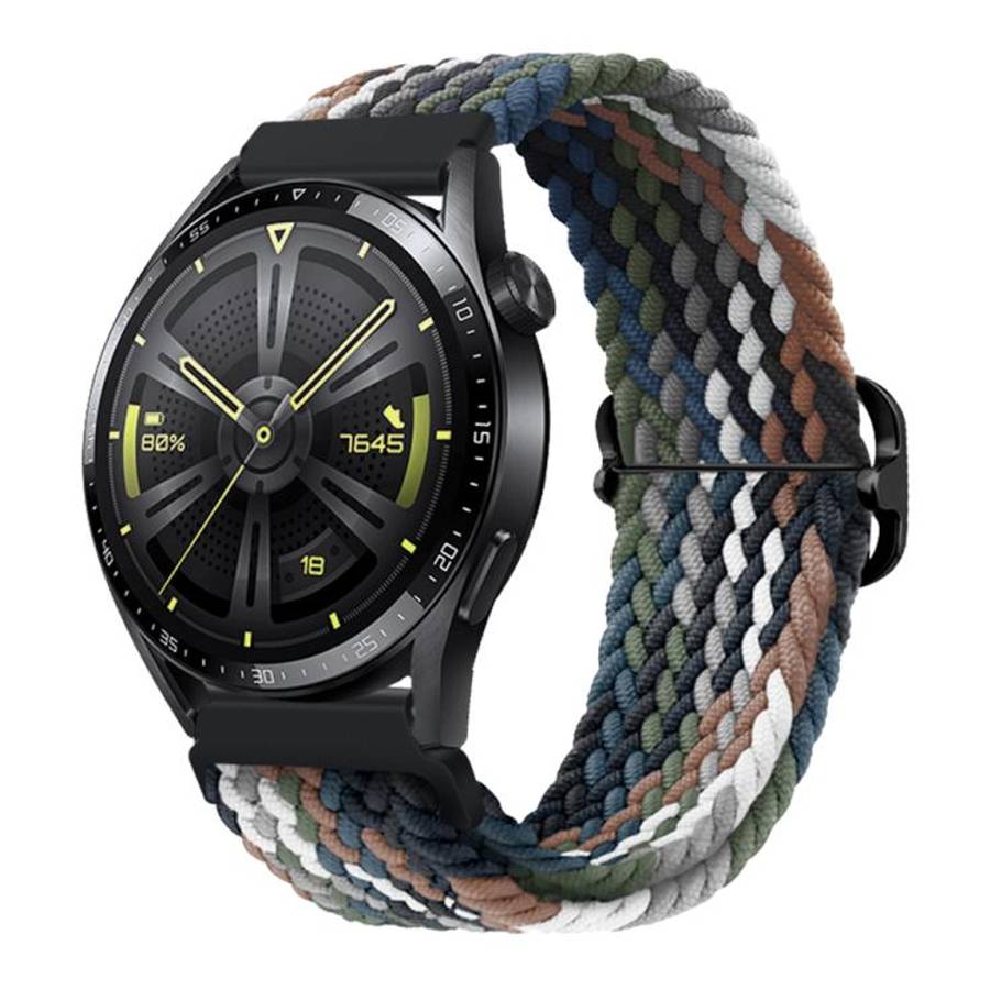 xDfind Sliding Buckle Nylon Braided Watch Band, 20mm, 22mm