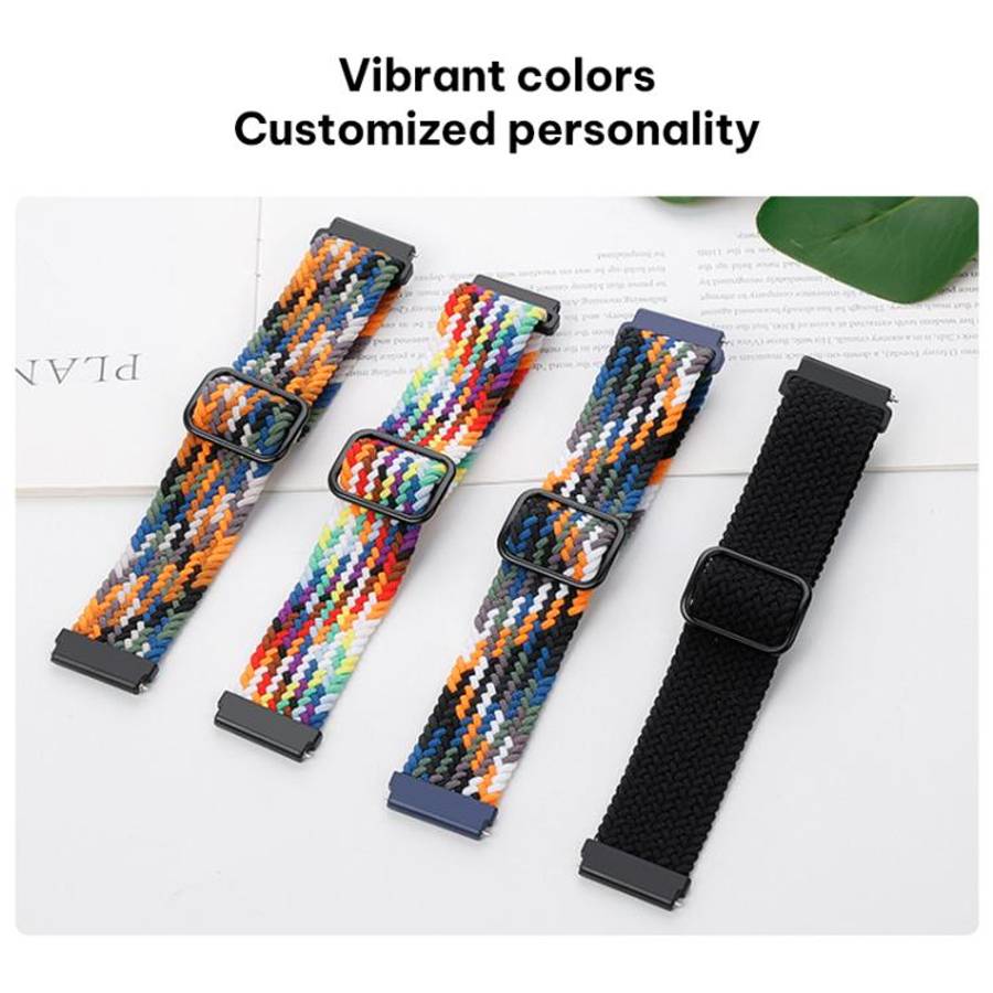 xDfind Sliding Buckle Nylon Braided Watch Band, 20mm, 22mm