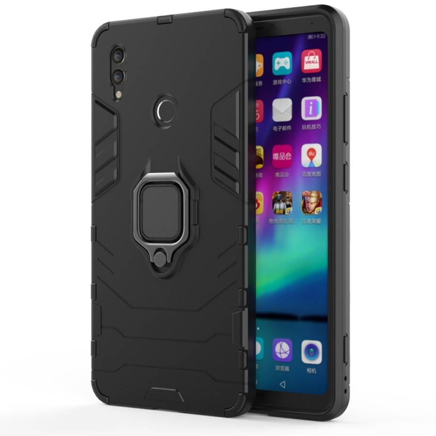 PC + TPU Shockproof Protective Case for Huawei Honor Note 10, with Magnetic Ring Holder, For Huaw...