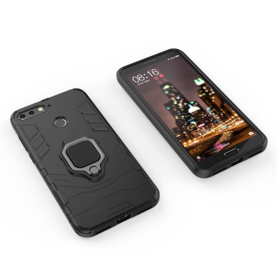 PC + TPU Shockproof Protective Case for Huawei Honor 7A, with Magnetic Ring Holder, For Huawei Ho...