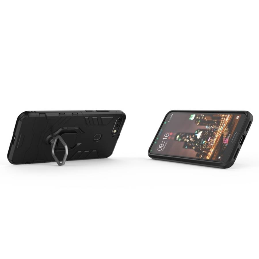 PC + TPU Shockproof Protective Case for Huawei Honor 7A, with Magnetic Ring Holder, For Huawei Ho...